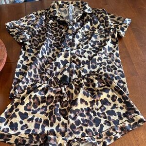 Leopard Print Pajama Set